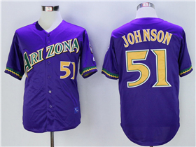 Arizona Diamondbacks #51 Randy Johnson Throwback Purple Jersey