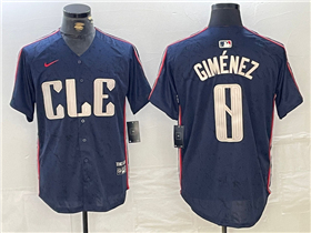 Cleveland Guardians #0 Andres Gimenez Navy 2024 City Connect Limited Jersey