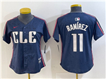 Cleveland Guardians #11 Jose Ramirez Women's Navy 2024 City Connect Limited Jersey