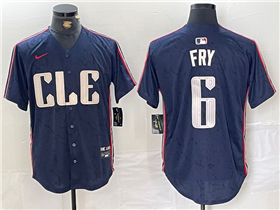 Cleveland Guardians #6 David Fry Navy 2024 City Connect Limited Jersey