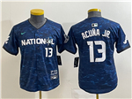 National League Atlanta Braves #13 Ronald Acuna Jr. Youth Navy 2023 MLB All-Star Game Jersey