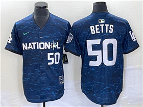 National League Los Angeles Dodgers #50 Mookie Betts Navy 2023 MLB All-Star Game Jersey