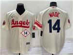 Los Angeles Angels #14 Tyler Wade Mike Trout Cream 2022 City Connect Jersey