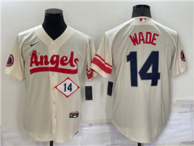 Los Angeles Angels #14 Tyler Wade Mike Trout Cream 2022 City Connect Jersey