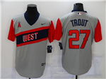 Los Angeles Angels #27 Mike Trout Gray 2021 Little League Classic Cool Base Jersey