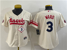 Los Angeles Angels #3 Taylor Ward Women's Cream 2022 City Connect Jersey