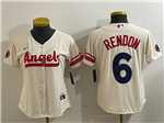 Los Angeles Angels #6 Anthony Rendon Women's Cream 2022 City Connect Jersey