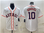 Houston Astros #10 Yuli Gurriel White Cool Base Jersey