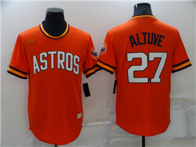 Houston Astros #27 Jose Altuve Orange Cooperstown Collection Cool Base Jersey