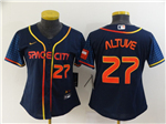 Houston Astros #27 Jose Altuve Women's 2022 Navy City Connect Cool Base Jersey