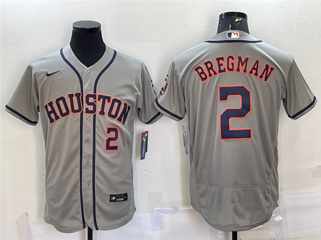 Houston Astros #2 Alex Bregman Gray Flex Base Jersey - TTE Trading.,Ltd ...