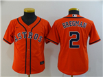 Houston Astros #2 Alex Bregman Youth Orange Cool Base Jersey