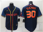 Houston Astros #30 Kyle Tucker 2022 Navy City Connect Cool Base Jersey