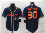 Houston Astros #30 Kyle Tucker 2022 Navy City Connect Cool Base Jersey