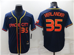 Houston Astros #35 Justin Verlander 2022 Navy City Connect Cool Base Jersey