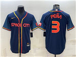 Houston Astros #3 Jeremy Pena 2022 Navy City Connect Cool Base Jersey