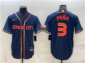 Houston Astros #3 Jeremy Pena 2022 Navy City Connect Cool Base Jersey