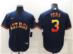 Houston Astros #3 Jeremy Pena Navy/Rainbow Cool Base Jersey