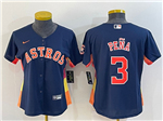 Houston Astros #3 Jeremy Pena Women's Navy Cool Base Jersey