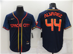 Houston Astros #44 Yordan Álvarez 2022 Navy City Connect Cool Base Jersey