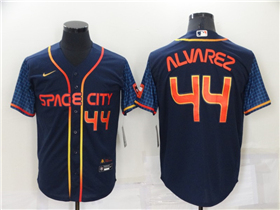 Houston Astros #44 Yordan Álvarez 2022 Navy City Connect Cool Base Jersey