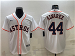 Houston Astros #44 Yordan Álvarez White Cool Base Jersey