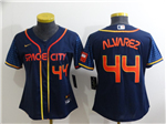 Houston Astros #44 Yordan Álvarez Women's 2022 Navy City Connect Cool Base Jersey