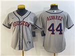 Houston Astros #44 Yordan Álvarez Women's Gray Cool Base Jersey