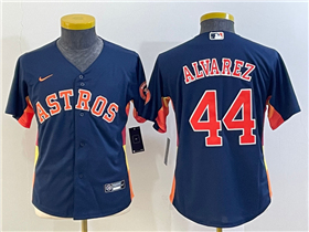 Houston Astros #44 Yordan Álvarez Youth Navy Cool Base Jersey