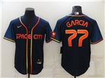 Houston Astros #77 Luis Garcia 2022 Navy City Connect Cool Base Jersey