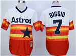 Houston Astros #7 Craig Biggio Throwback Rainbow Cooperstown Jersey