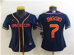 Houston Astros #7 Craig Biggio Women's 2022 Navy City Connect Cool Base Jersey