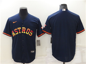 Houston Astros Navy/Rainbow Cool Base Team Jersey