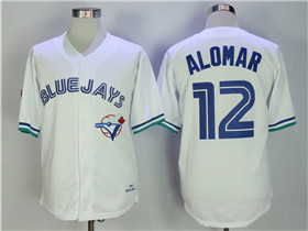 Toronto Blue Jays #12 Roberto Alomar 1993 Throwback White Jersey