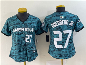 American League Toronto Blue Jays #27 Vladimir Guerrero Jr. Women's Teal 2023 MLB All-Star Game Jersey