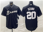 Atlanta Braves #20 Marcell Ozuna Black Turn Back The Clock Jersey