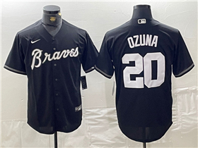 Atlanta Braves #20 Marcell Ozuna Black Turn Back The Clock Jersey