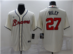 Atlanta Braves #27 Austin Riley Cream Cool Base Jersey