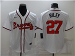 Atlanta Braves #27 Austin Riley White Cool Base Jersey