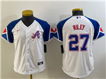 Atlanta Braves #27 Austin Riley Women's White 2023 City Connect Jersey