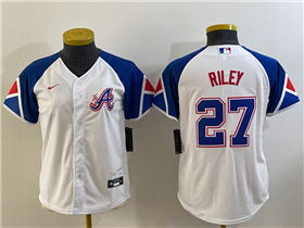 Atlanta Braves #27 Austin Riley Women's White 2023 City Connect Jersey