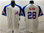 Atlanta Braves #28 Matt Olson White 2023 City Connect Jersey