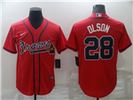 Atlanta Braves #28 Matt Olson Red Cool Base Jersey