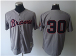 Atlanta Braves #30 Orlando Cepeda 1969 Throwback Gray Jersey