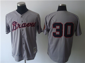 Atlanta Braves #30 Orlando Cepeda 1969 Throwback Gray Jersey