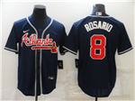 Atlanta Braves #8 Eddie Rosario Navy Cool Base Jersey