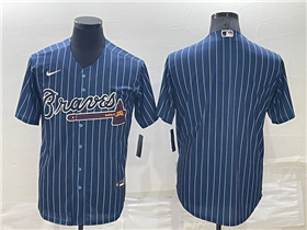 Atlanta Braves Blue Pinstripe Cool Base Team Jersey