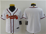 Atlanta Braves Youth White 2022 Gold Program Cool Base Team Jersey