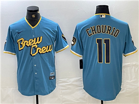 Milwaukee Brewers #11 Jackson Chourio Powder Blue 2022 City Connect Jersey