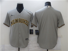 Milwaukee Brewers Gray Cool Base Team Jersey